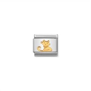 NEW NOMINATION unisex animals links bracelet in seated cat